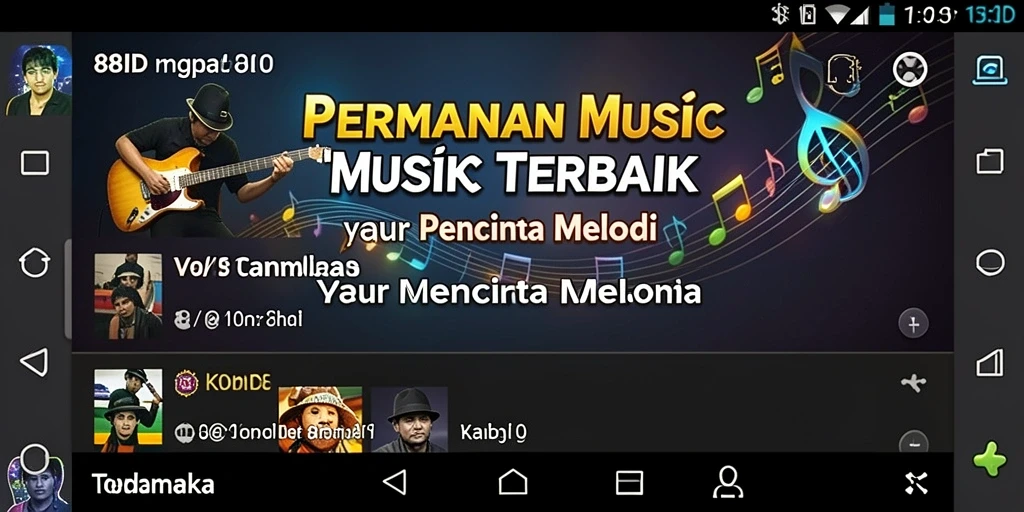 Screenshot gameplay <strong>88ID</strong> menampilkan antarmuka musik yang menarik dan interaktif.