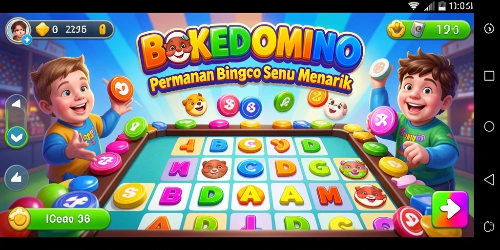 Tampilan gameplay menarik dari <strong>BOKEDOMINO</strong> dengan suasana Bingo yang ceria.