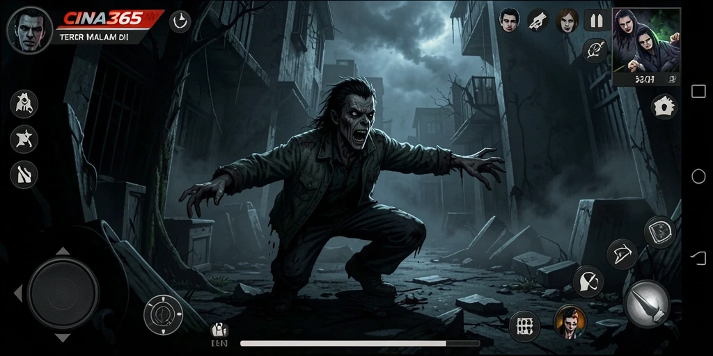 Gameplay menegangkan di CINA365 dengan suasana mencekam.