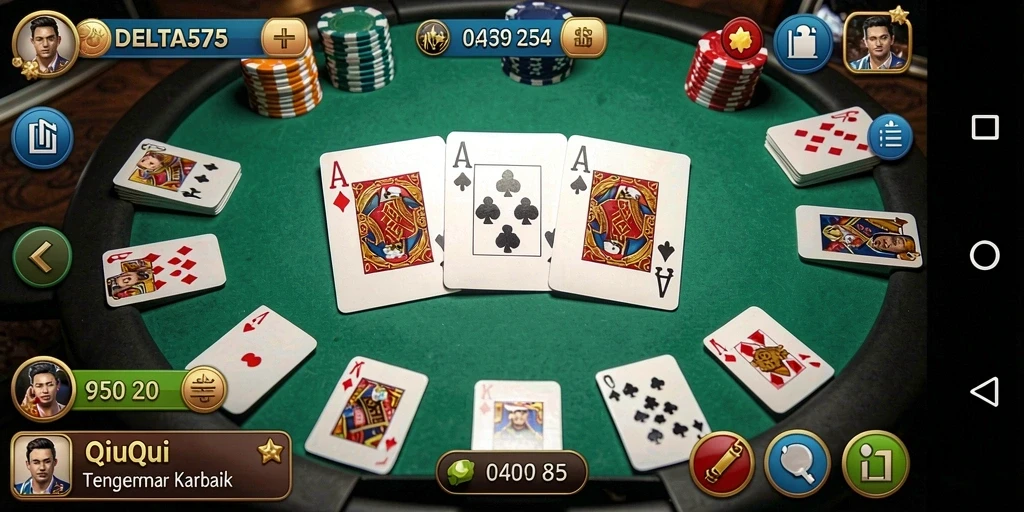 Tampilan gameplay QiuQiu yang menarik di DELTA575.