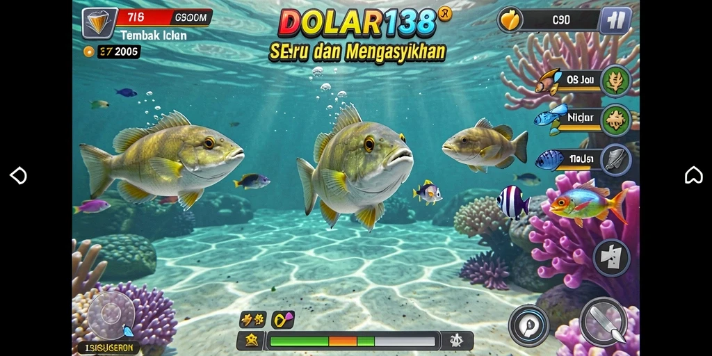 Tampilan gameplay Tembak Ikan yang seru dan menarik di DOLAR138.