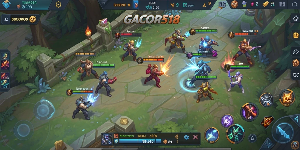 Screenshot gameplay GACOR518 menampilkan aksi pertarungan yang mendebarkan.