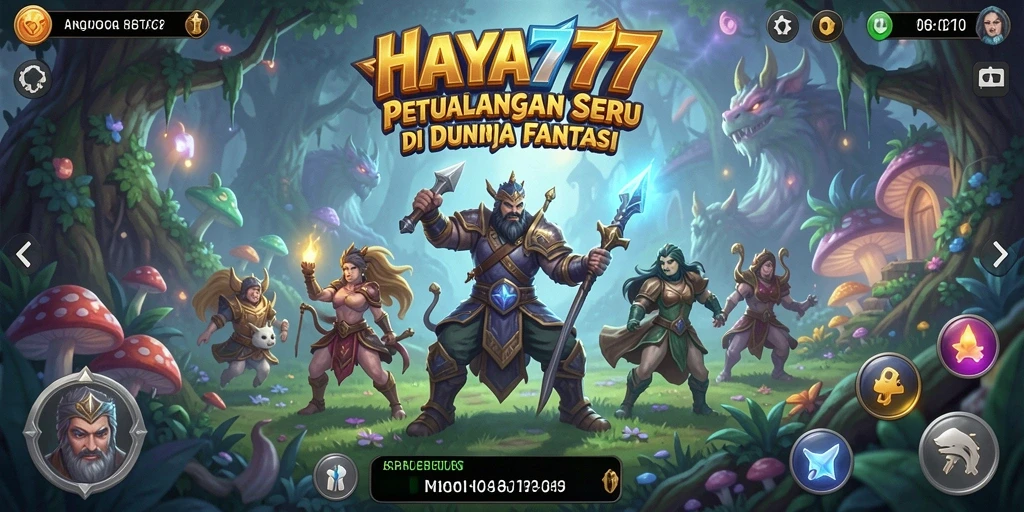 Tampilan gameplay seru HAYA777 dalam dunia petualangan yang fantastis.