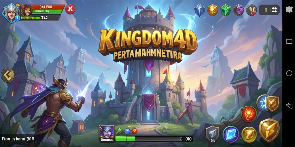 Tampilan gameplay KINGDOM4D yang mendebarkan dengan strategi menara.