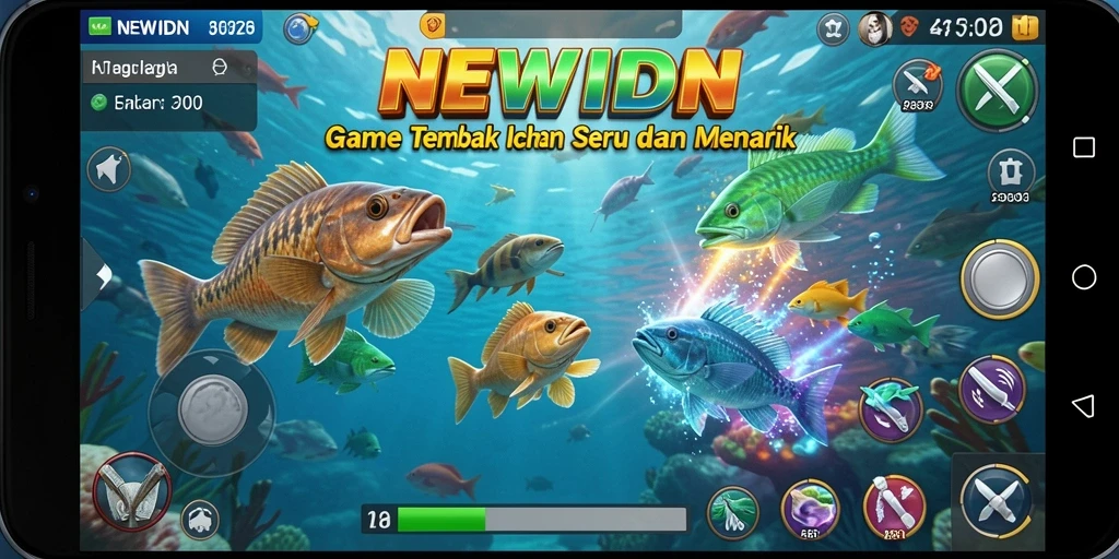 Tampilan gameplay seru dalam game Tembak Ikan NEWIDN.