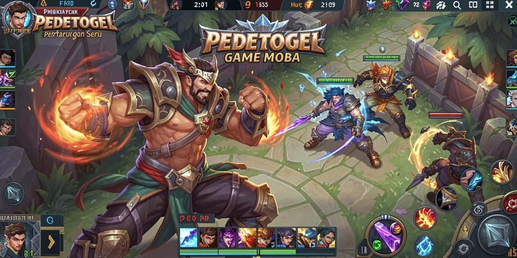 Screenshot gameplay PEDETOGEL menampilkan aksi pertarungan yang intens.