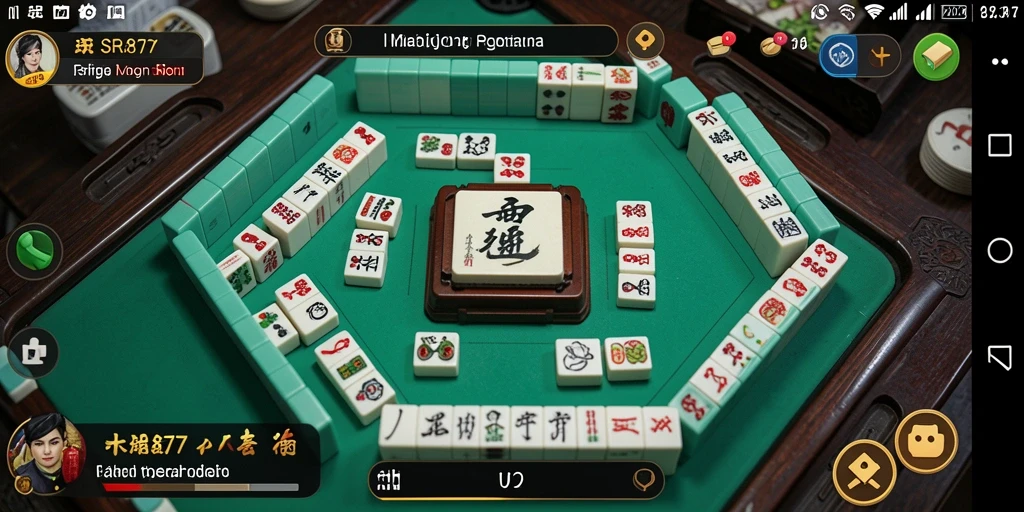 Tampilan gameplay seru dari SR877 dengan suasana Mahjong yang klasik.