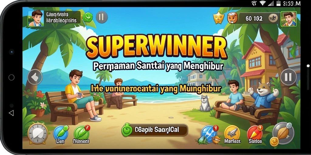 Tampilan gameplay menarik dari SUPERWINNER yang menghibur.