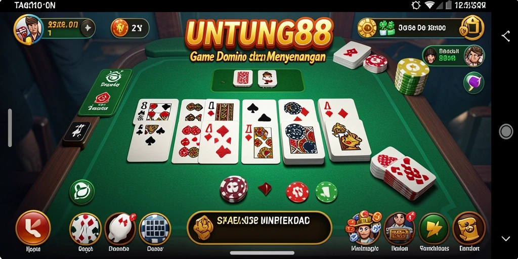 Tampilan menarik dalam gameplay Domino yang seru.
