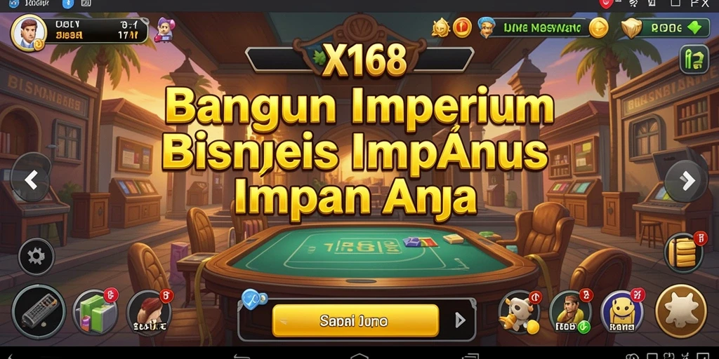 Tampilan menarik dari gameplay X168 yang menggambarkan strategi Tycoon.